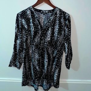 Emily Designs Black and White Blouse